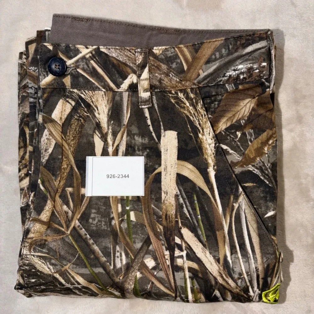 Game Winner Youth XL Realtree Max-5 Camo Cargo Hunting Pants Brown Green Cotton
